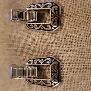 Brighton La Scala Silver Crystal Retired Post Earrings